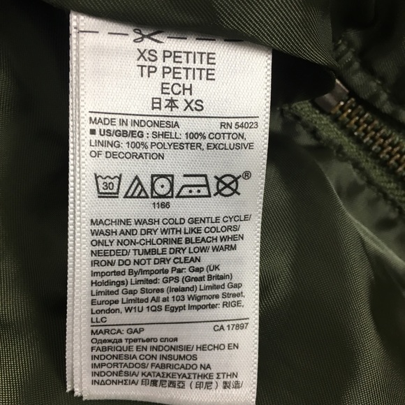 Gap Women’s Utility Bomber Jacket XS Petite - Picture 10 of 12